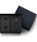 Daniel Wellington Classic Black Petite Ashfield 28mm + Sheffield ремешок