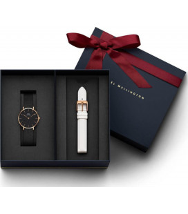 Daniel Wellington Classic Black Petite Ashfield 32mm + Bondi ремешок